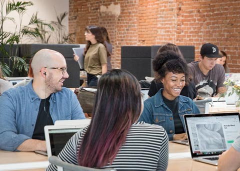 people in workspace